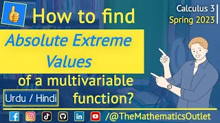 Absolute maximum and minimum values of a multivariable function