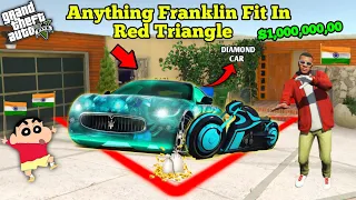 GTA 5 : Anything FRANKLIN Can Fit In The CIRCLE SHINCHAN WILL PAY FOR It In GTA 5! | Waveforce Gamer