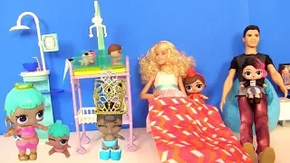 Куклы Лол Сюрприз Мультик! В гости к Барби на рождения дочек Lol Surprise Dolls