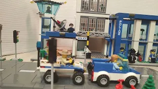 Lego robberies military armory robbery Lego military and police arresting the criminals Stop Motion.