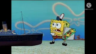 titanic trying get a pizza from SpongeBob