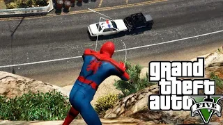 SPIDERMAN AYUDA A CAZAR DELINCUENTES EN GTA 5 MODS | SPIDER -MAN POLICIA