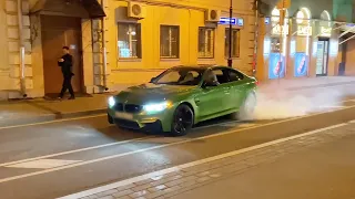 ILLEGAL RACES OF RUSSIAN MAJORS IN MOSCOW! BMW M4, AUDI RS6