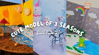 Seasons model for School project | How to make Seasons model | 3d model of 3 seasons #typesofseasons