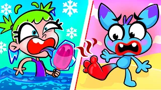 Hot and Cold on Beach Song | Kids Songs And Nursery Rhymes