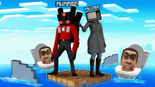 TITAN SPEAKERMAN ET TV WOMAN SONT COINCÉ SUR UNE ILE Sur MINECRAFT !