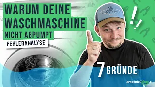 Waschmaschine pumpt nicht ab - Fehleranalyse