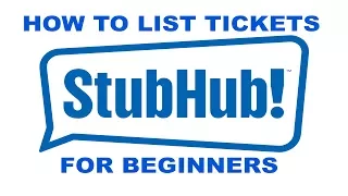 How to sell list Tickets on Stubhub