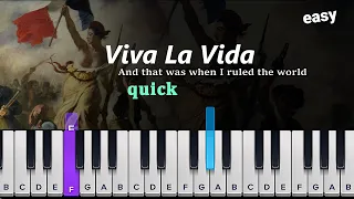 Viva La Vida - Coldplay ~ QUICK EASY PIANO TUTORIAL