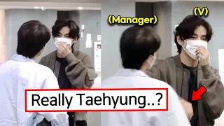 BTS V Pushed his Manager's Chest? Why Taehyung is in Controversy Now