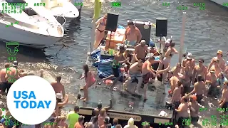 'Mayhem at Lake George' event breaks out into brawl in viral video | USA TODAY