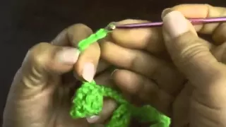 Cenefa para aplicar tejida en crochet # 3 (Hojitas!)