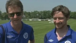 Soccer Aid: Ed Norton and James McAvoy discuss ball skills