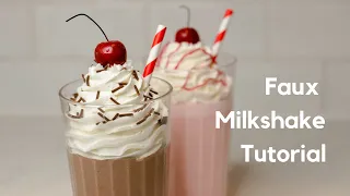 How to make faux milkshakes #fakefood #fakefood