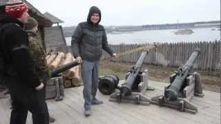 Выстрел из пушки на Хортице  Shot of a Cossack gun