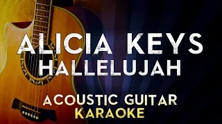 Alicia Keys - Hallelujah | Lower Key Acoustic Instrumental Karaoke Instrumental Lyrics Cover Sing