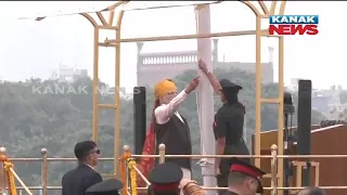 Prime Minister Narendra Modi Hoists The National Flag At The Red Fort In Delhi, On Independence Day