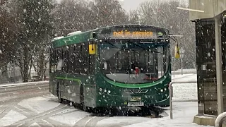 Buses in the snow Ninewells Hospital Dundee | 27th December 2022