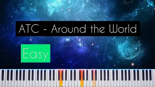 ATC - Around the World / piano tutorial easy