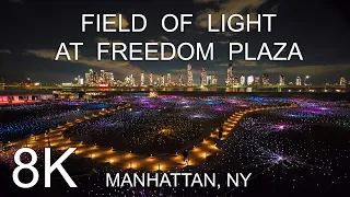 Field of Light by Bruce Munro at Freedom Plaza, Manhattan, New York 8k