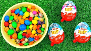 Satisfying Video - Pool Full of Candy with Magic Surprise Eggs & Milk Bottle Slime Cutting ASMR