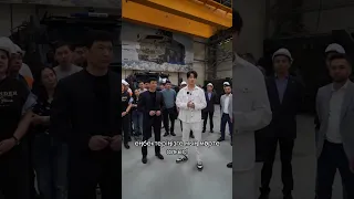 Dimash's visit to a KZ armored vehicle factory