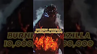 GODZILLA POWER LEVELS (Live Action Only) || #shorts #youtubeshorts #godzilla