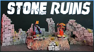 SIMPLE Stone Ruins Terrain Build for Dungeons and Dragons, Frostgrave, and Wargaming!