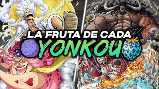 La HABILIDAD con la FRUTA de CADA YONKOU en ONE PIECE