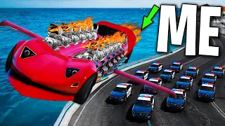 Trolling Cops with 1000HP Flying Engine Car on GTA 5 RP