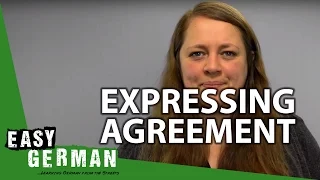 German with Arabic subtitles (2) - Expressing Agreement //للتأكيد على كلام شخص