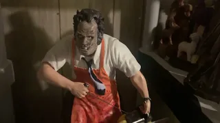 Leatherface statue with sound from Spirit Halloween 9/14/2023