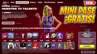 ▶️ ¡Fortnite Nuevo MINI PASE *GRATIS* de LADY GAGA para TODOS! 😱 Todas RECOMPENSAS GRATIS + Skin 🔥😍