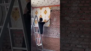 How to Stick Wallpaper​ , ​Home decoration with Stick Wallpaper​  part1297