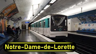 Metro Station Notre-Dame-de-Lorette - Paris 🇫🇷 - Walkthrough 🚶