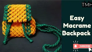Easy Macrame Backpack Tutorial| Bag For Kids @themacramatichubmacrame