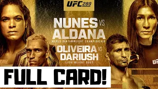 UFC 289 Predictions Nunes vs Aldana Full Card Betting Breakdown