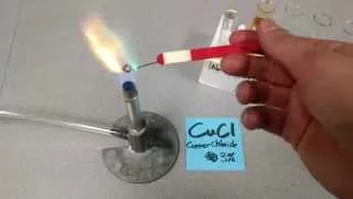 Qualitative Flame Test - CuCl Copper Chloride
