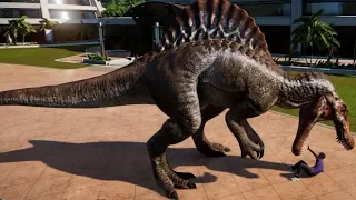 Jurassic World Evolution - Spinosaurus & Giganotosaurus Breakout & Fight! (1080p 60FPS)