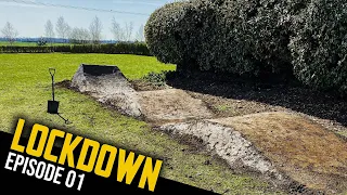 I’M BUILDING MTB DIRT JUMPS IN MY BACKYARD!! LOCKDOWN EP1