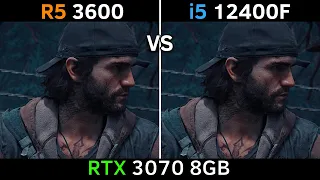 Ryzen 5 3600 vs Intel i5 12400F | RTX 3070 8GB | 1080p