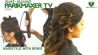 Прическа из бантиков Hairstyle with bows парикмахер тв parikmaxer.tv