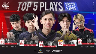 Top 5 Plays Group Stage 👀 | #SEATheWorld #MSC2023