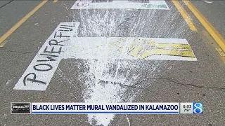 Black Lives Matter mural vandalized in Kalamazoo