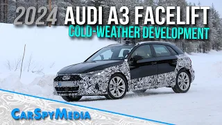 2024 Audi A3 Facelift Caught Winter Testing At Arctic Circle Together With S3 Facelift and A3 Sedan
