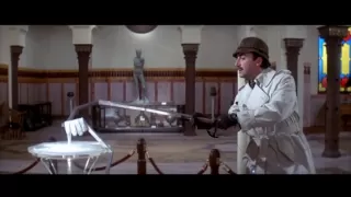 Inspector Clouseau examines the crime scene