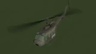 Low quality huey spinning to fortunate son // in wargame