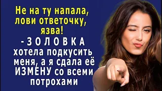 - Не на ту напала, язва! - ЗОЛОВКА хотела подкусить меня, а я сдала её ИЗМЕНУ со всеми потрохами