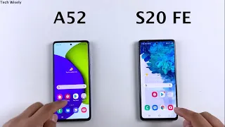 SAMSUNG A52 vs S20 FE 5G Speed Test