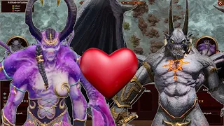 N'Kari and Daemon Prince Romantic Dialogue. Total War Warhammer 3